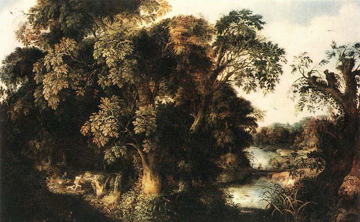 KEIRINCKX, Alexander Forest Scene - Oil on oak oil painting image